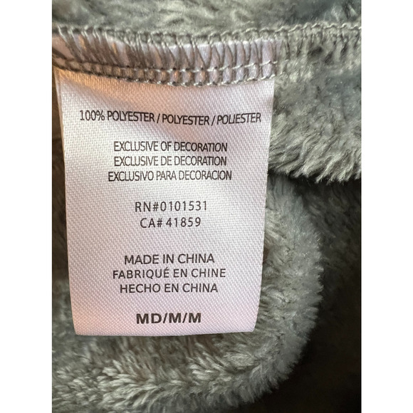 Disney Top Womens Size M Gray Velour Pullover Minnie Silhouette Long Sleeve NWT - Picture 9 of 10